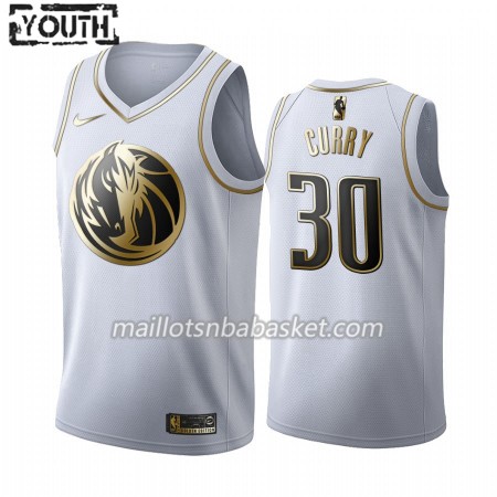 Maillot Enfant Dallas Mavericks Seth Curry 30 2019-20 Nike Blanc Golden Edition Swingman